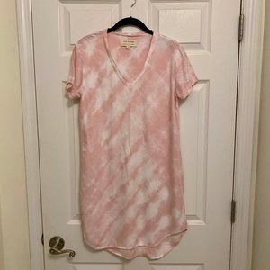 Cloth & Stone Tie Dye V-neck T-shirt Dress Sz XS